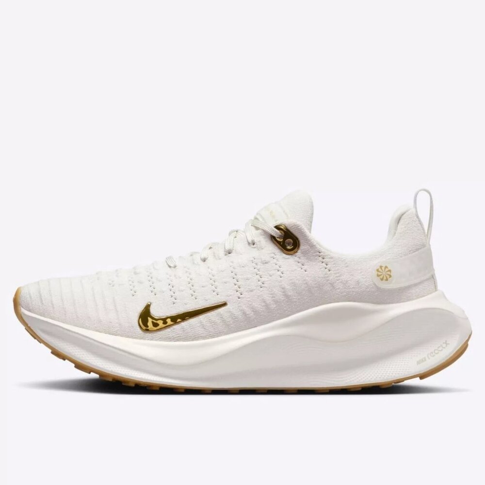 Nike ReactX Infinity Run 4 White Gum Metallic Gold (Women's) Size US 8.5